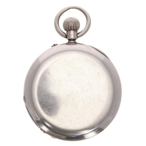 613 - Victorian silver lever half hunter pocket watch, Birmingham 1894, unsigned gilt frosted three quarte... 