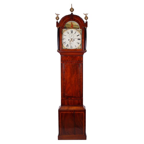 1843 - Mahogany eight day longcase clock, the 12