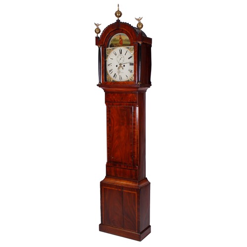 1843 - Mahogany eight day longcase clock, the 12