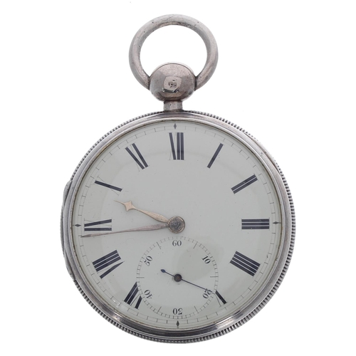 637 - George IV silver detached lever pocket watch, Chester 1828, the fusee movement signed Jno. Wright, R... 