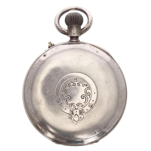 631 - Sir John Bennett Ltd silver lever engine turned pocket watch, London 1901, signed movement and dial,... 