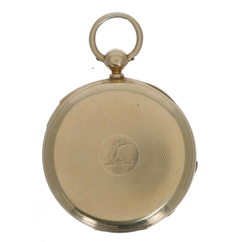 649 - Barraud & Lund, London Victorian 18ct quarter repeating lever pocket watch, London 1862, signed ... 