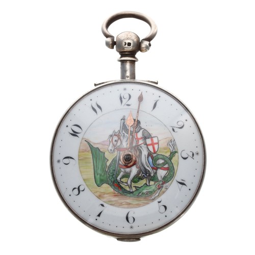 582 - William IV English silver pair cased verge pocket watch, London 1831, the fusee movement signed J. B... 