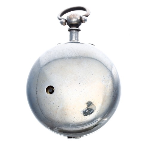 582 - William IV English silver pair cased verge pocket watch, London 1831, the fusee movement signed J. B... 