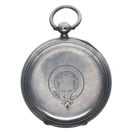 663 - Victorian silver fusee lever pocket watch, Chester 1884, unsigned movement, no. 5566, with engraved ... 