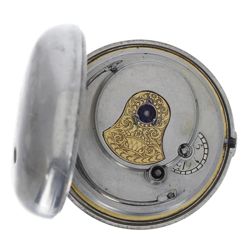 665 - George III silver verge pair cased pocket watch, London 1810, the fusee movement signed Jas Woods, N... 