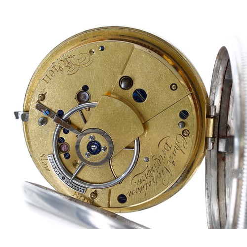 673 - George IV silver fusee lever pocket watch, London 1826, the movement signed Chas Nicholson, Brighton... 