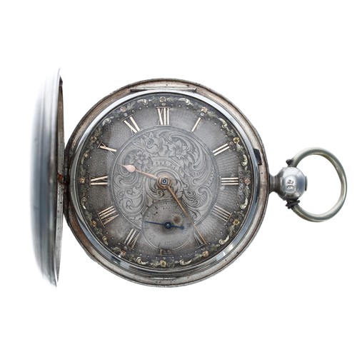 676 - Victorian silver fusee lever hunter pocket watch, London 1849, the movement signed Whitmore & So... 