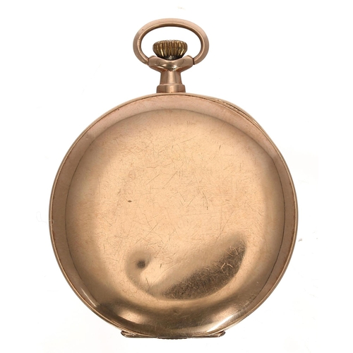 679 - Swiss 9ct lever dress pocket watch, import hallmarks Glasgow 1919, unsigned movement, silvered dial ... 