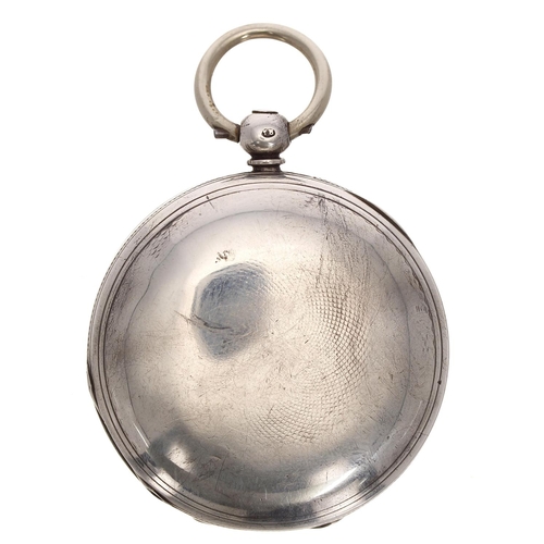 680 - Victorian silver fusee lever hunter pocket watch, London 1856, unsigned movement, no. 14165, with en... 