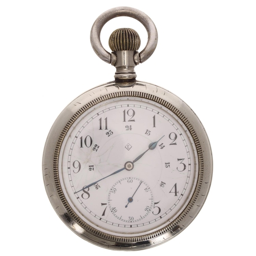 580 - 'The T. Eaton Co. Limited' nickel cased lever pocket watch, signed 15 jewel movement, no. 142853, Ar... 