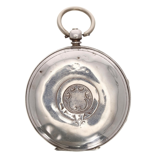 682 - J.G. Graves 'The Express English Lever' silver engine turned pocket watch, Birmingham 1900, 53mm... 