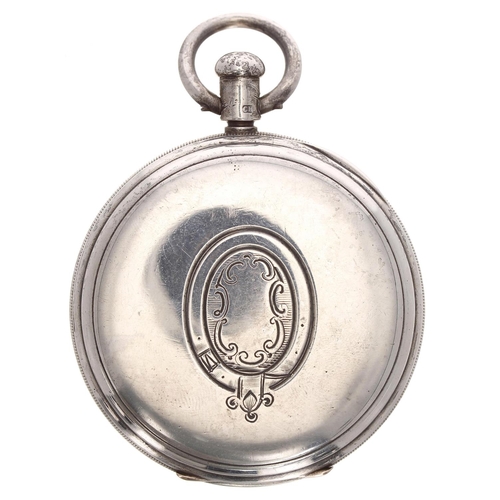 686 - Edwardian silver 'Centre Seconds Chronograph' lever pocket watch, Chester 1907, the three quarter pl... 