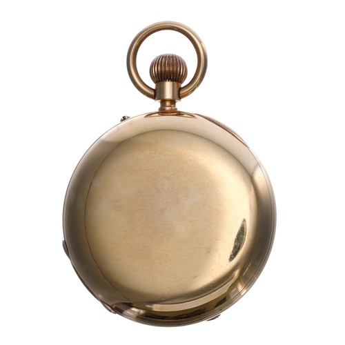 702 - Victorian 18ct half hunter lever pocket watch, London 1883, the movement signed Thompson & Vine,... 