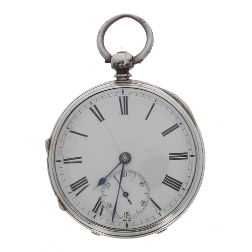 640 - Victorian silver fusee lever pocket watch, London 1878, the movement signed Adam Burdess, Coventry, ... 