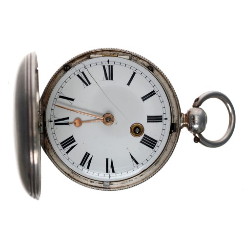 644 - Early 19th English silver verge hunter pocket watch, London 1825, the fusee movement signed G. Coule... 