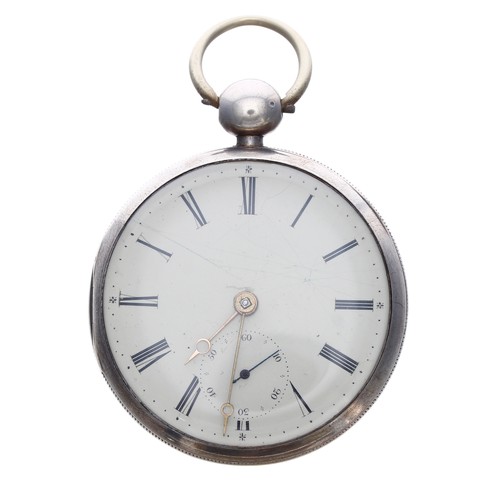 726 - William IV silver fusee 'Patent Detached' lever pocket watch, Chester 1836, the movement signed Jas ... 