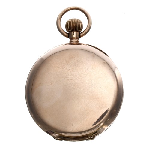 734 - Astral Coventry 9ct half hunter lever pocket watch, London 1912, signed movement and dial, metal hin... 