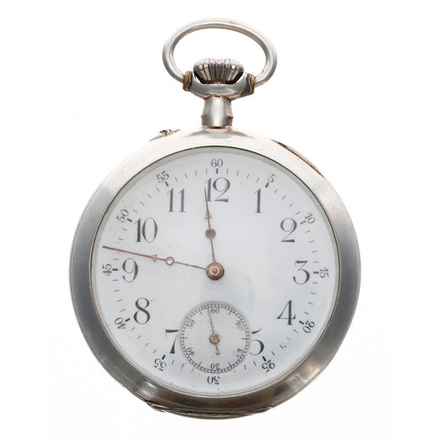 745 - L.U.C Chopard silver (.800) lever pocket watch, gilt frosted movement with stamped trademark, compen... 