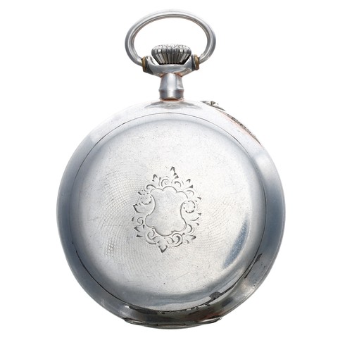 745 - L.U.C Chopard silver (.800) lever pocket watch, gilt frosted movement with stamped trademark, compen... 