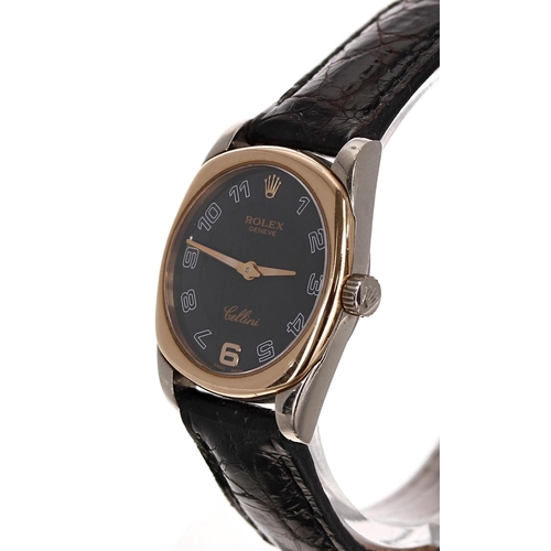 71 - Rolex Cellini Danaos 18ct white gold lady's wristwatch, reference no. 6229/9, serial no. A672xxx, ci... 