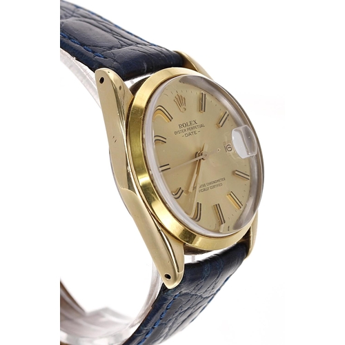 83 - Rolex Oyster Perpetual Date gold capped and stainless steel gentleman's wristwatch, reference 15505,... 