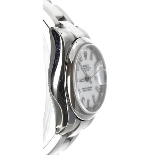 84 - Rolex Oyster Perpetual Datejust stainless steel lady's wristwatch, reference no. 179160, serial no. ... 