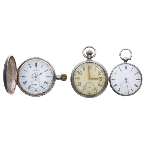 806 - Silver (0.935) lever set hunter pocket watch, the movement signed I. Moendelsohn & Co., Cape Tow... 