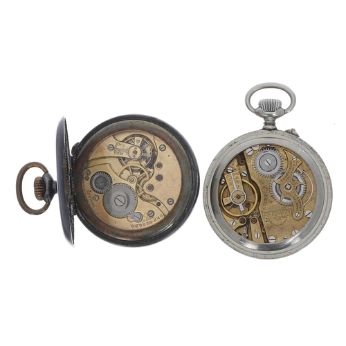 858 - F.E. Roskopf Patent lever nickel cased pocket watch for repair, Patent no. 18632, 49mm; together wit... 