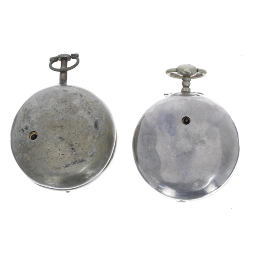 859 - Silver verge pair cased pocket watch, the fuse movement signed Jn'o McCaskie, Liverpool, no. 5002, p... 