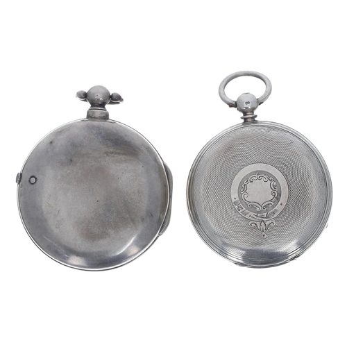 861 - 19th century silver verge pair cased pocket watch, London 1830, the fusee movement signed Edw'd Hoy,... 