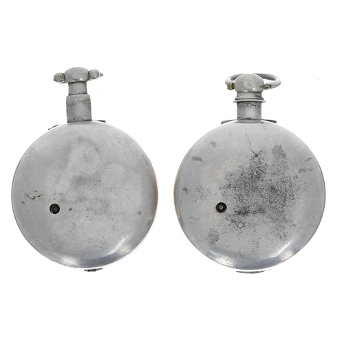 864 - Two 19th century silver fusee verge pair cased pocket watches for repair, makers John Norris, Sticki... 