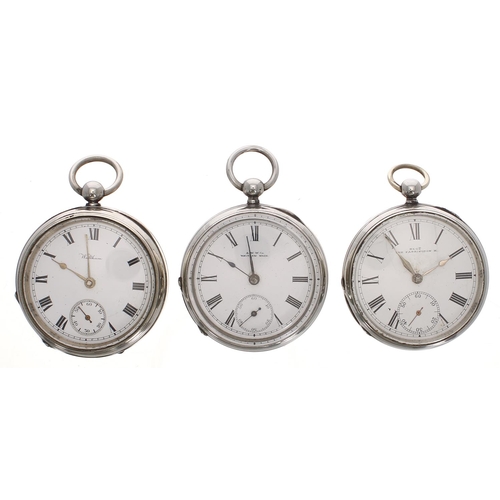 873 - American Waltham 'The Farringdon H' nickel cased lever pocket watch for repair; together with two Am... 