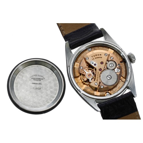 103 - Tudor Oysterdate 'Big Rose' Shock-Resisting stainless steel gentleman's wristwatch, reference no. 79... 