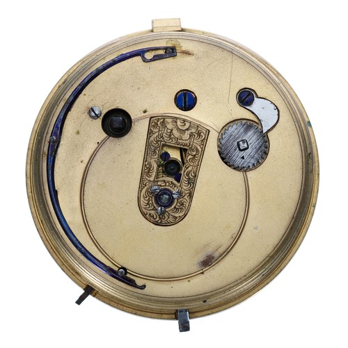 881 - 19th century fusee lever pocket watch movement, signed Thos Armstrong, Liverpool, no. 30743, with 'L... 