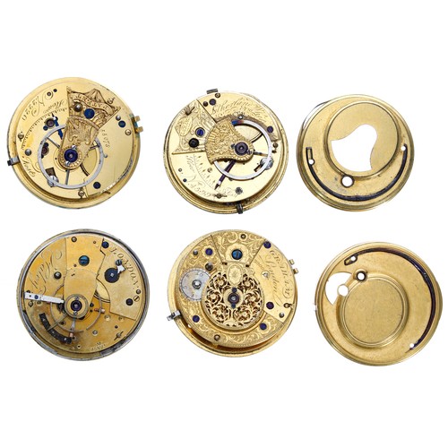 892 - Graham, London fusee duplex pocket watch movement, with dust cover (lacking dial); together with a t... 