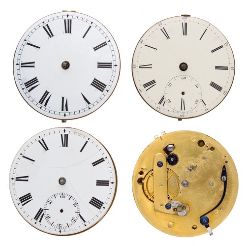 892 - Graham, London fusee duplex pocket watch movement, with dust cover (lacking dial); together with a t... 