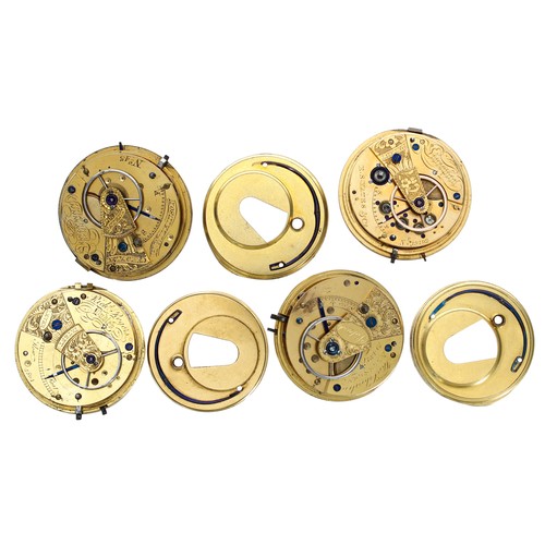 895 - Fusee 'Patent' lever pocket watch movement for repair, signed Thos Cheslin, Allesley, with Massey II... 