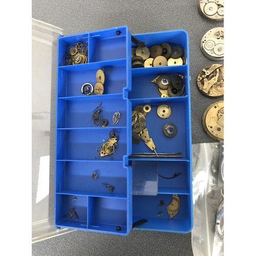 919 - Quantity of assorted pocket watches movements; together with a small quantity of pocket watch moveme... 