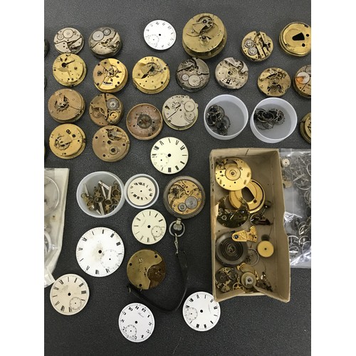 919 - Quantity of assorted pocket watches movements; together with a small quantity of pocket watch moveme... 