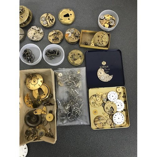 919 - Quantity of assorted pocket watches movements; together with a small quantity of pocket watch moveme... 