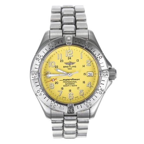 121 - Breitling SuperOcean Professional automatic stainless steel gentleman's wristwatch, reference no. A1... 