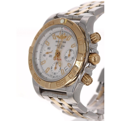 124 - Breitling Chronomat 41 rose gold and stainless automatic gentleman's wristwatch, reference no. CB014... 