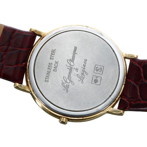 132 - Longines Les Grandes Classiques gold plated and stainless steel gentleman's wristwatch, reference no... 