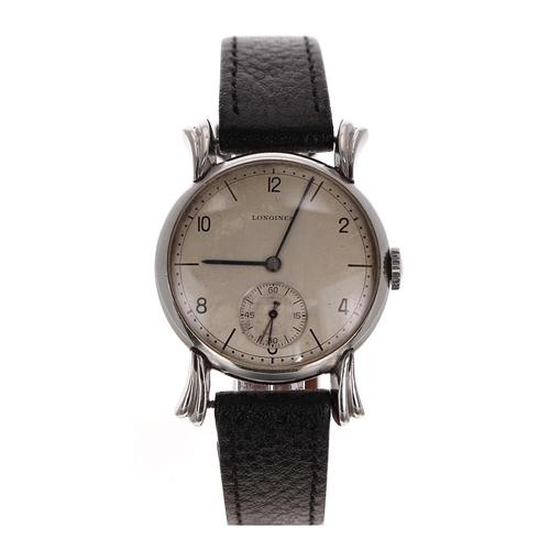 148 - Longines stainless steel gentleman's wristwatch, case no. 23676 40, serial no. 7512xxx, circa 1948, ... 