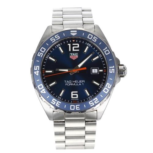 159 - Tag Heuer Formula 1 stainless steel gentleman's wristwatch, reference no. WAZ1010, serial no. WHE3xx... 