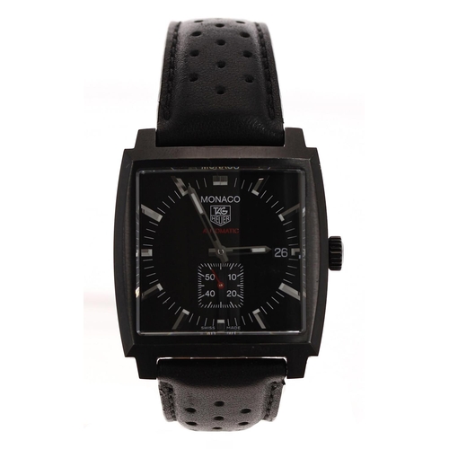 160 - Tag Heuer Monaco PVD steel coated automatic gentleman's wristwatch, reference no. WW2119, serial no.... 