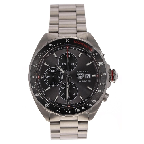 161 - Tag Heuer Formula 1 Calibre 16  Chronograph automatic stainless steel gentleman's wristwatch, refere... 