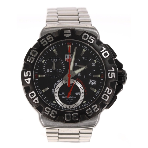 162 - Tag Heuer Formula 1 Chronograph stainless steel gentleman's wristwatch, reference no. CAH1110. seria... 