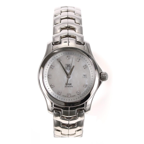 163 - Tag Heuer Link stainless steel lady's wristwatch, reference no. WJF1317. serial no. SBxxxx, circa 20... 